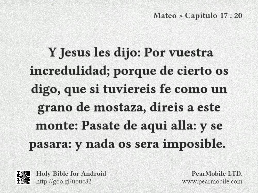 Mateo, Capítulo 17:20